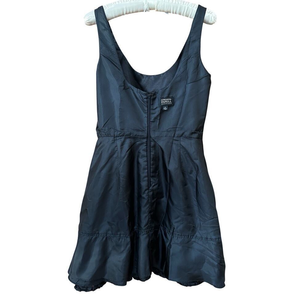 Adrianna Papell Women’s Boutique Black Rose Petal Cocktail Fit Flare Dress Sz. 8 - Picture 10 of 13